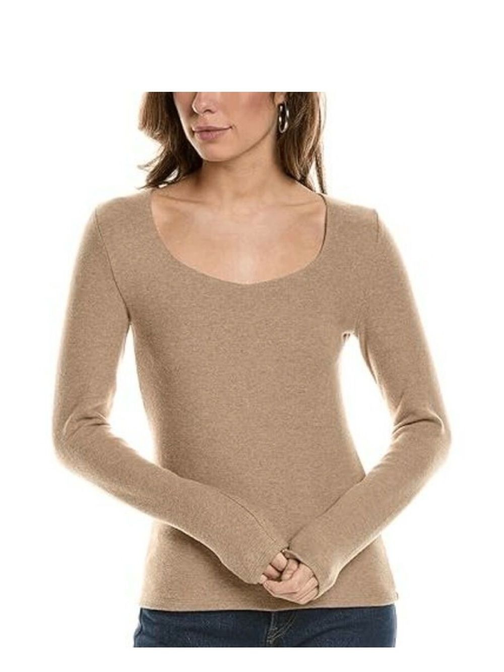 Vince Camel Scoop Neck Long Sleeve Sweater